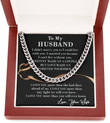 Gift For Husband Husband Gift Cuban Link Chain Necklace Meaning Gift For Husband From Wife Husband Necklace With Romantic Message Card - 2