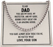 To My Dad You Are My Rock From Son Cuban Link Chain Necklace For Dad Necklace For Fathers Day Gift For Fathers Day Cuban Link Chain Necklace For Dad Personalized Gift For Dad - 1