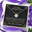 To My Beautiful Wife Necklace From Husband Love Knot Pendant Jewelry with Message Card and Box Necklaces for Women Wife - 3