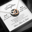 Pamaheart- Interlocking Hearts Necklace- To Our Daughter - Interlocked Hearts Necklace - We Will Always Be There For You - 1