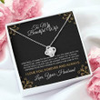 To My Beautiful Wife Necklace From Husband Love Knot Pendant Jewelry with Message Card and Box Necklaces for Women Wife - 4