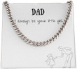 Dad Ill Always Be Your Little Girl Cuban Link Chain Necklace For Dad Necklace For Fathers Day Gift For Fathers Day Cuban Link Chain Necklace For Dad Personalized Gift For Dad - 1
