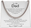 To My Dad You Are My First Hero Cuban Link Chain Necklace For Dad Necklace For Fathers Day Gift For Fathers Day Cuban Link Chain Necklace For Dad Personalized Gift For Dad - 1