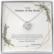 Wedding Necklace Gift Mother Of Bride Gift - Mother Of Groom Gift - Wedding Day Gift for Valentines Birthday Anniversary Wedding Gifts Mom Love Necklaces With Light Box And Message Card - 1