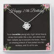 25th Birthday Necklace The Love Knot Necklace Jewelry Gift - For Woman Turning 25  Necklace With Meaningful Message Card  Gift Box Unique Gift Necklace for Birthday Anniversary - 1