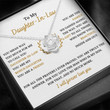 To My Daughter-In-Law - You Are My Bonus Daughter Love Knot Necklace - 2