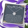 80th Birthday Necklace  Gift for Mom Grandma 80th Birthday Gifts for Women 80 Years Old Jewelry Love Knot Necklace Meaningful Message Card  Gift Box for Grandma Unique Gift for Her - 2