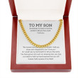 To My Son Christmas Gift For Son Cuban Link Chain Son Christmas Present Message For Son From Mom To Son From Dad Dad to Son Necklace - 2