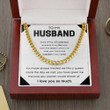 To My Husband Cuban Link Chain Necklace Birthday Gift for Husband from Wife Husband Anniversary Husband Valentines Day Gift Opposites Attract Necklace - Mens Necklace - Symbolic - 2