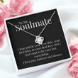 To My Soulmate Necklace Gift For Her Necklace for Wife from Husband Beautiful To My Wife Necklace with Message Card And Box - 4