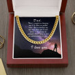Dad Cuban Chain Link Message Card Necklace For Birthday FatherS Day Christmas ValentineS Day Just Because Dads Gift Fathers Day Gift - 3