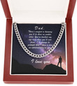 Dad Cuban Chain Link Message Card Necklace For Birthday FatherS Day Christmas ValentineS Day Just Because Dads Gift Fathers Day Gift - 2