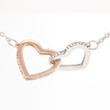 Pamaheart- Interlocking Hearts Necklace- To My Daughter - Interlocked Hearts - Braver Than You Believe Gift For Christmas - 3