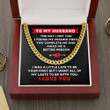 Handmade Jewelry - Personalized Gifts Custom Card Message Necklace Handmade Necklace Personalized Name Necklace Message Jewelry To My Husband Cuban Link Chain Necklace Gift For Husband Jewelry - 2
