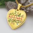 Personalized Mimi Wildflower Heart Necklace - 2