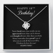 18th birthday necklace gift for daughter from mom Father to daughter necklace Jewelry from mother Personalized birthday Love Knot Necklace - 2