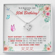 50th Birthday Necklace Love Knot Happy For Her Gift 50th Birthday Gift For Her Fiftieth Birthday Gift For Women Friend 50th Birthday Necklace Gift Message Cards And Gift Box - 2