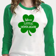 St Patrick's Day Shirts, Wee Little Hooligan 2ST-08 3/4 Sleeve Raglan