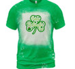 St Patrick's Day Shirts, Happy St Patrick's Day Shamrock 1ST-08 Bleach T-Shirt