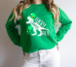 St Patrick's Day Shirts, Dinosaur Shirt, Lucky Saurus Shamrock Rex 1STW 40 Sweatshirt