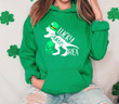 St Patrick's Day Shirts, Dinosaur Shirt, Lucky Saurus Shamrock Rex 1STW 40 Sweatshirt