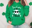 St Patrick's Day Shirts, Girl St Patrick Day, Too Cute To Pinch Shamrock 1STW 68 Sweatshirt