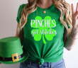 St Patrick's Day Shirts, Four Leaf Clover Shirt, Pinches Get Stitches 1STW 76 Sweatshirt
