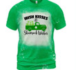 St Patrick's Day Shirts, Irish Kisses And Shamrock Wishes Shamrock Truck 1ST-36 Bleach Shirt