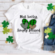 St Patrick's Day Shirts, Christian Irish Shirt, Leopard Heart Not Lucky Simply Blessed 3ST-68 T-Shirt