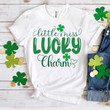St Patrick's Day Shirts, Shamrock Shirt, Little Miss Lucky Charm 3ST-08 T-Shirt