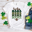 St Patrick's Day Shirts, Mama Shamrock Shirt, Leopard Lucky Mama 3ST-34 T-Shirt