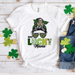 Happy St Patrick's Day Shirts, Mama Shamrock Shirt, One Lucky Mama 3ST-25 T-Shirt