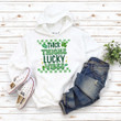 Funny St Patrick's Day Shirts, Shamrock Shirt, Thick Thighs Lucky Vibes 3ST-40 T-Shirt