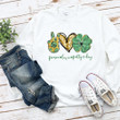 St Patrick's Day Shirts, Shamrock Shirt, Peace Love Patty's Day 3ST-23 T-Shirt