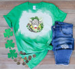 Lucky Heifer St Patrick's Day Shirts, Shamrock Shirt, Cute Heifer Irish 3ST-36 Bleach Shirt