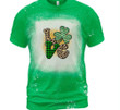 St Patrick's Day Shirts, Shamrock Shirt, Leopard Love St Patricks Day 3ST-04 Bleach Shirt