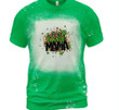 Mama St Patrick's Day Shirts, Leopard Shamrock Shirt, One Lucky Mama 3ST-320 Bleach Shirt