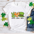 St Patrick's Day Shirts, Irish Shirt, Peach Love Irish 4ST-3534 T-Shirt