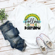 St Patrick's Day Shirts, Leopard Shamrock Shirt, Follow To The Rainbow 4ST-3537 T-Shirt
