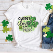 St Patrick's Day Shirts, Leopard Shamrock Shirt, Cutest Clover In The Patch 4ST-3536 T-Shirt