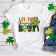 St Patrick's Day Shirts, Leopard Shamrock Shirt, Let The Shenanigans Begin 4ST-3530 T-Shirt