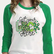 St Patrick's Day Shirts, Lucky Shirt, Get Your Luck  Here 4ST-3312 3/4 Sleeve Raglan