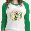 St Patrick's Day Shirts, Daddy Lucky Shirt, One Lucky Dad 4ST-3519 3/4 Sleeve Raglan