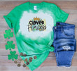 St Patrick's Day Shirts, Irish Shirt, Clover Princess Crown 4ST-3335 Bleach Shirt