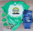 St Patrick's Day Shirts, Leopard Shamrock Shirt, Follow To The Rainbow 4ST-3537 Bleach Shirt