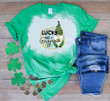 Gnomes St Patrick's Day Shirts, Leopard Irish Shirt, Lucky And I Gnome It 4ST-3524 Bleach Shirt