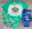 St Patrick's Day Shirts, Leopard Shamrock Shirt, Miss Good Lucky Charm 4ST-3504 Bleach Shirt