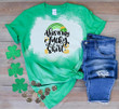 St Patrick's Day Shirts, Rainbow Shamrock Shirt, This Is My Lucky Shirt 5SP-90 Bleach Shirt