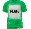 St Patrick's Day Shirts, Shamrock Shirt, Peace Irish 5SP-70 Bleach Shirt