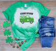 St Patrick's Day Shirts, Shamrocks Shirt Loads Of Luck Green Truck Shirt 5SP-44 Bleach Shirt